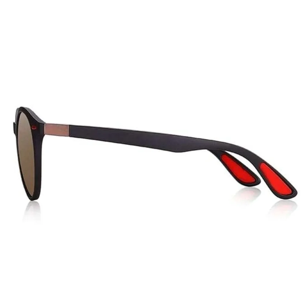 Sunglasses Brown Lens Circle Frame Fashion‎ Model Fashionable Beach Casual Style
